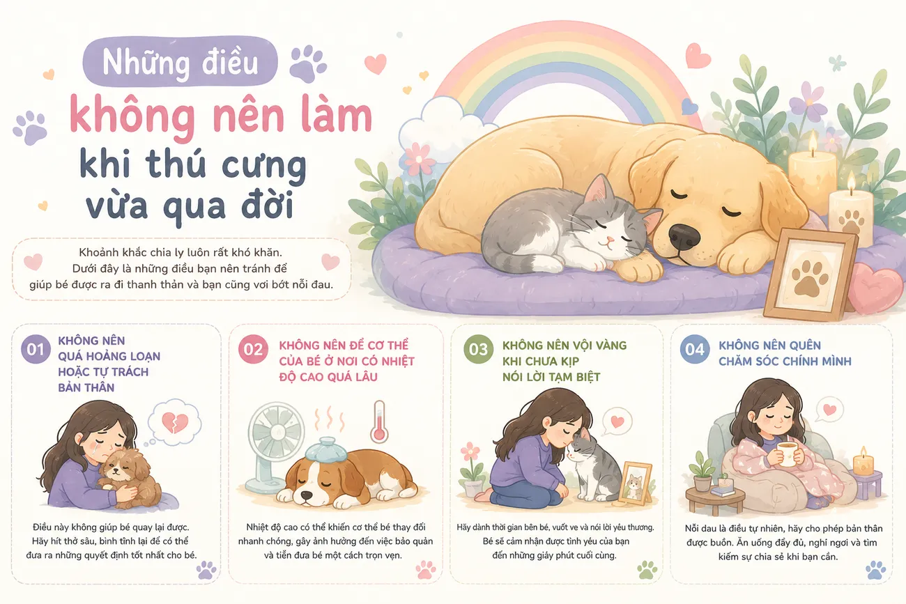  Những điều không nên làm khi thú cưng vừa qua đời